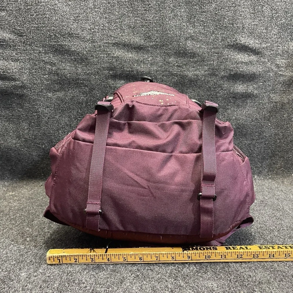 High Sierra 1146065 Swerve Maroon Gold Pattern School Laptop Backpack 53646-9666